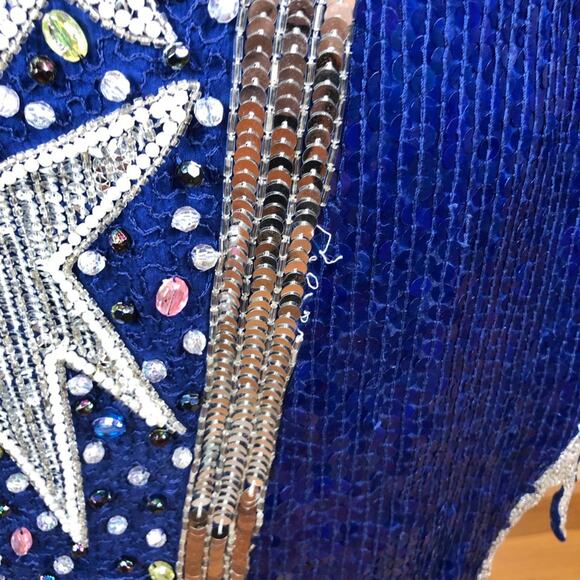 Judith Ann Creations Sequin Star Silk Tunic Dress - Picture 7 of 14